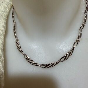 Vintage Trifari Silver Link Necklace